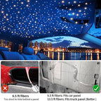 Starlight Headliner Kit 550 Piece Twinkle 0.03in*9.8ft/0.75mm*3m, 16W Starlight Headliner Music/Voice Activated Star Lights for Car, VASTFIRE RGBW Starlights for Theater Game Bed Room Ceiling