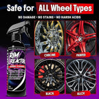 Carfidant Rim Reactor Wheel and Rim Cleaner Spray - Removes Brake Dust & Grime - Safe for BMW, Mercedes, Audi, VW & Porsche - No Scrub, pH Neutral, Non-Acidic Tire Cleaner - 32 fl oz