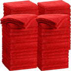 Shimeyao 30 Pcs Edgeless Microfiber Plush Towels for Cars Detailing Drying Wash Polishing Absorbent Cleaning Cloths, 500 GSM (16 x 16 Inch,Red)