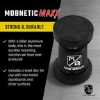 Mob Armor MobNetic Maxx - USA Assembled Magnetic Phone Holder for Car, Magnetic Car Phone Mount, 90-Degree Tilt, 360-Degree Rotation, Aluminum Metal, Compatible with iPhone & Android - Black