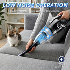 Handheld Vacuum Cordless, 15000Pa Powerful Car Vacuum Cleaner - 7800mAh Rechargeable Portable Mini Vacuum with 70000RPM Motor, 5 Nozzles, Low Noise, Washable Filter, for Car, Home, Office, Pet