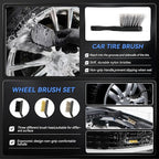 COOGEO 29Pcs Car Detailing Kit,Compelete Car Cleaning Kits Interior Cleaner with Detailing Brushes,Drill Brush Heads,Car Wash Kit with Cleaning Gel,Wash Mitt,Car Hooks,Car Care Gift for Men