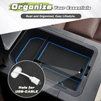 Sunsdrew for 2024 2025 Toyota Land Cruiser Center Console Organizer Insert Console Tray Land Cruiser ABS Armrest Storage Box for 2024 2025 Land Cruiser Accessories