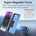 【2-PACK】Magnetic phone holder for car, [ Super Strong Magnet ] [ with 4 Metal Plate ] iPhone Magnetic car mount for cell phone, [ 360° Rotation ] Universal Dashboard adhesive Car Magnetic Phone Mount