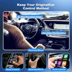 2-in-1 Wireless CarPlay & Android Auto Adapter, Mini USB Design for Cars with Built-in Wired Apple CarPlay 2025 Upgrade Plug & Play CarPlay Dongle Converts Wired CarPlay to Wireless, Fast Auto-Connect