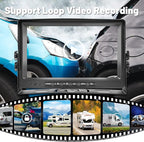 9 Inch DVR Car Monitor Dual Backup Camera Kit HD 1080P Night Vision IP69 Waterproof Rear View Cam 2 Split Screen Back Up Camera Kit for Car/Truck/Trailer/RV/Pickup 12-35V with 32G SD Card