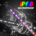 8PCS Car Underglow Light Bar Kit - Wireless App & Remote Control Dreamcolor Chasing Lights, Aluminum Exterior Underbody Multicolor Soundsync Neon Light Strip for Car Truck RV