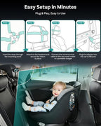 OTTOCAST Cabin Care Baby Car Camera with Wireless CarPlay, 1080P HD Rear Seat Monitor on Car Screen, No-Glow Night Vision, Split Screen Display, Safer Driving for Parents and Baby, 150° Wide Angle