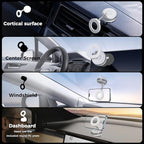 Vacuum Magnetic Phone Holder for Car 360° Adjustable Magsafe Car Mount - Compatible All Smart Device Phone Mount, Secure GPS & Call, Magsafe Accessories & Car Stuff (White)
