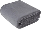 Amazon Basics Super Absorbent Microfiber Car Drying Towel, Streak-Free, Non-Abrasive, 36"L x 25"W, Gray