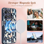 LISEVOfor Moto G Power 2025 Case - for Motorola Moto G Play 2025 Case Compatible with MagSafe Women Cute Girls Magnetic Protective Phone Cover Kawaii Blue Butterfly Heavy Duty Shockproof Design