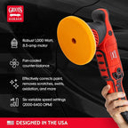 Griot's Garage G9 Random Orbital with Ceramic All-in-One Car Wax, 8oz and 6.5" Orange Buffing Pad, Paint Correction, Auto Detailing Supplies and Accessories