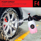 Suds Lab F4 Foaming Pump Sprayer with 70 oz UV Resistant Canister & Ergonomic Handle – Handheld Dual-Action Atomizer Car Foam Sprayer for Detailing, Garden & Home Use