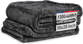 Premium Car Drying Towel, 36x28 inch XL Microfiber Towel, 1300 GSM Microfiber Cleaning Cloth, Super Absorbent, Leaves No Streaks, Scratches, or Water Spots, Dries an Entire Vehicle, Black