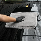 SPTA Drying Towel, Car Wash Drying Towel for Car wahing, Highly Absorbent, 1Pack Large Microfiber Towel Without Scratches or Water Spots, 26.4 x 38.2 inch, Grey-MT035