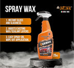 Car Wash & Shine Kit – Foaming Car Shampoo 1000ml + Spray Wax Polish 750ml, Deep Clean, High Gloss Finish, Paint & Plastic Protection, Made in Italy