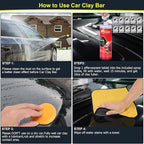 Car Clay Bars Auto Detailing and Clay Synthetic Lubricant Kit with 4 PCS Clay Bars, Clay bar Lubricant Tablets 10 Pack, Spray Bottle and Microfiber Towel for Car Detailing Cleaning