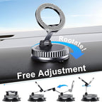 Car Phone Holder for Magsafe [2026 89+LBS Suction & 3700gf Magnetic] 360° Adjustable Cell Phone Mount, Phone Holders for Your Car Accessories Kit for iPhone 17-12 Series & All Speakerphones