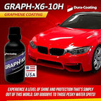 DURA-COATING TECHNOLOGY, Graph-X6-10H Graphene Coating, Ceramic Nano Coating for Car Detailing, Maximum Shine & Longevity, 6 Years of Car Protection - 30ml Bottle of Graphene Coating