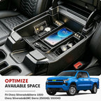 Autorder Center Console Organizer for 2022-2026 Chevy Silverado&GMC Sierra 1500/2024-2026 Silverado&Sierra 2500HD/3500HD Accessories Armrest Storage Box - Full Console w/Bucket Seats Only