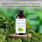Majestic Pure Essential Oil with Glass Dropper - 100% Pure and Natural - Essential Oils for Diffuser, Aromatherapy, Soap and Candle Making, Peppermint Essential Oil, Peppermint Oil, 1 Fl Oz