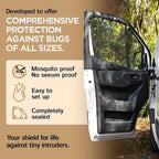 Living in a Bubble Magnetic Bug Screen for Front Doors (Pair), Universal Size for Sprinter, Metris, Ford Transit, and Other Vans & Cars - Car Living Essentials & Van Life Accessories