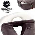 Ultimate 3.0 Travel Pillow, Deluxe Memory Foam Neck Pillow for Uninterrupted Rest, Ideal for Everyday Commute, Airplane, Car, and More, Travel Essentials, Made in USA, Dark Gray
