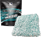 -The Wash Boss Premium Microfiber Car Wash Pad - Plush Korean Fabric,10x10 inches, 1000 GSM, Ultra-Absorbent, Scratch-Free, Safe for Paint – Teal & White (1-Pack)