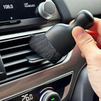 Car Detailing Brush, Soft Bristle Cleaning Brush, Scratch-Free Auto Duster Tool for Dashboard, Air Vents, Leather & Interior Cleaning (Black)