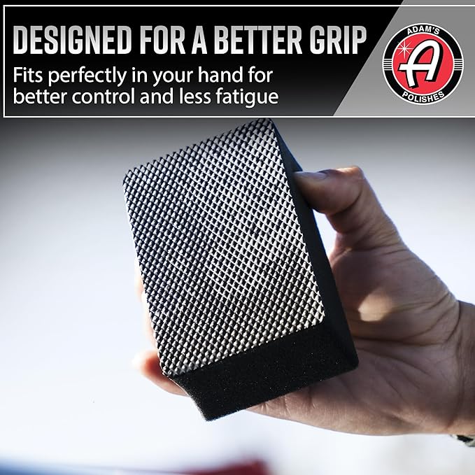Adam's Clay Block (2pk) - Reusable Hybrid Clay Bar Sponges that Remove Embedded Residues Like Brake Dust, Paint Overspray, & Stuck-On Dirt from Your Car, Truck, Van, or RV Surfaces