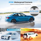 AUTO-VOX Wireless Backup Camera for Car Easy Install: No Delay 5" HD 1080P Rear View Camera with Clear Night Vision 2 Channels, IP69K Waterproof Back Up Camera System for Truck, Pickup, SUV, Van - W12