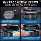 Magnetic Phone Charging Holder for Car - Upgraded 360° Vacuum Magnetic Phone Holder, Foldable Retractable Suction Cup Car Phone Mount for Magsafe for Your Car/Gym/Mirror Mount for iPhone & Android