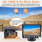 Wireless Backup Camera Magnetic for Truck: 1 Minute Easy Install HD 1080P Rear View Camera Solar - Portable Rechargeable 5 Inch Monitor System for Car Truck SUV RV Trailer Camper Y02