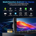 A5L 7'' Android Double DIN Car Stereo with 1080P Front Dash Cam, DriveChat AI, Wireless CarPlay & Android Auto, DSP 24-Band EQ, HDMI Out, Fast Boot, WiFi/BT/USB Tethering, GPS Track