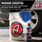 Adam's Chenille Car Wash Mitt - Premium Soft Microfiber Washing Glove for Car Cleaning & Detailing, Safe, Scratch-Free for Auto, Truck, RV, Motorcycle & More (Blue, 2pk)