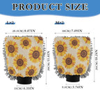 Qilmy Sunflower Seamless Fabric Microfiber Chenille Car Wash Sponge Scratch Free Car Wash Mitt Absorbent Mitt Sponge for Trucks SUVs Car Washing Home Cleaning, Medium