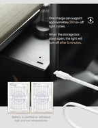 TPARTS Hidden Magnetic Under Screen Storage Box for Tesla Model 3 Highland 2024+/Model Y Juniper 2025+, Console Organizer Dashboard Tissue Holder with Warm White Light (Standard/Premium/Performance)