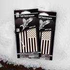 Elektroplate Inverted Black and White American Flag Automotive Air Fresheners for Vehicles | New Car Scent (6-Pack) | Made in the USA