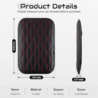 Amiss Auto Center Console Pad, Universal Waterproof Armrest Seat Box Cover, Car Interior Accessories, Leather Auto Armrest Cover Protector for Most Vehicle, SUV, Truck (Red Line)