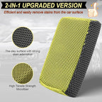 Car Wash Sponge,Dual Sided Car Clay Scrubber for Fast and Effective Removal of Paint,Light Overspray So On,Scrubbing and Clay Work,2-Pack