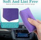 24 Pack Microfiber Applicator Pads Suede Car Detailing Sponge Ceramic Coating Applicator Pads Coating Sponge for Cars Graphene Metal Plastic Trim Ceramic Spray Applying Wax