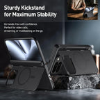 Poetic Revolution Flex Case for Google Pixel 10 Pro Fold, [Foldable Kickstand][Hinge Protection][MagSafe Compatible], Shockproof Slim Pixel 10 Pro Fold Cover with Built-in-Screen Protector, Black