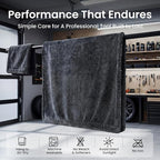REEVAA Superior Microfiber Car Drying Towel [3s Drying, Pro-Grade Care] Car Cleaning Cloth Accessories for Sedan, SUV, Truck, 1300GSM, 2-Pack (36"×24"+16"×16"), Gray