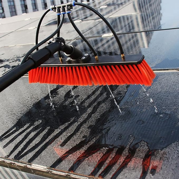 Telescopic Rod Window Cleaning, Truck Wash Brush with Long Handle, 12Ft-36Ft Water Fed Telescopic Brush, Equipment Extension Pole for Glass Wall Photovoltaic Panel Cleaning,12FT/3.6M (30FT/9M)