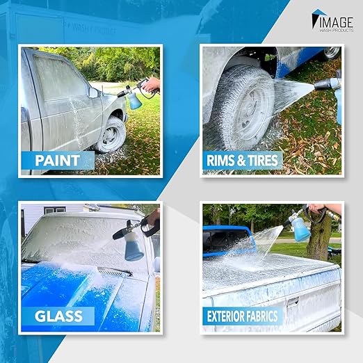 Image Wash (5-Gallon) Platinum Wash Car Soap Concentrated pH-Neutral Foam Soap for Foam Cannon & Bucket wipe Safe for Wax Ceramic Coatings High Lubricity Biodegradable Formula with Bubble Gum Scent