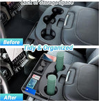 Center Console Cup Holder Organizer Compatible with 2013-2024 Dodge RAM 1500/1500 Classic, 2013-2026 RAM 2500/3500 Accessories, Cup Holder Front Storage Box Tray (Fit 3-Cup Holder Jump Seat)