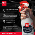 Griot's Garage Vinyl and Rubber Dressing for Car Detailing, Exterior and Interior Auto Cleaner and Protectant for for Plastic, Trim, Tires, and More, 10981, 22oz