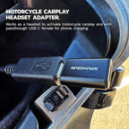 MaedHawk Bypass Motorcycle CarPlay Bluetooth Headset Adapter with Passthrough USB-C Charging Port