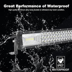 AUXTINGS 22 inch 270W Triple Row LED Light Bar Work Light Spot Flood Beam with Wiring Harness kit Switch for Trucks Tractor 4X4 Jeep Boat Off Road Auto Fog Driving Lamp 12V 24V Waterproof IP67