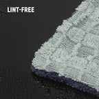 LIVOS Car Drying Towel, Premium Microfiber Towels for Cars, 1000GSM, Edgeless Twisted Loop Design, No Streaks, Scratches, or Water Spot, Absorbent Wash Towel, 18" x 24" (Check Silver&Grey)